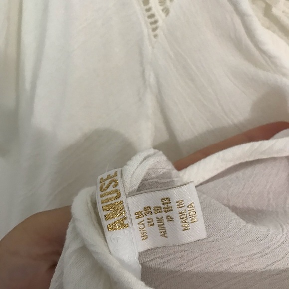 Amuse Flowy White Midi Boho Top - Picture 6 of 9